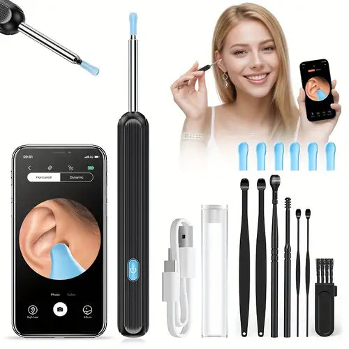 Smart Ear Cleaning Camera Device -Safe Ear Wax Removal Tool Compatible with Smartphones